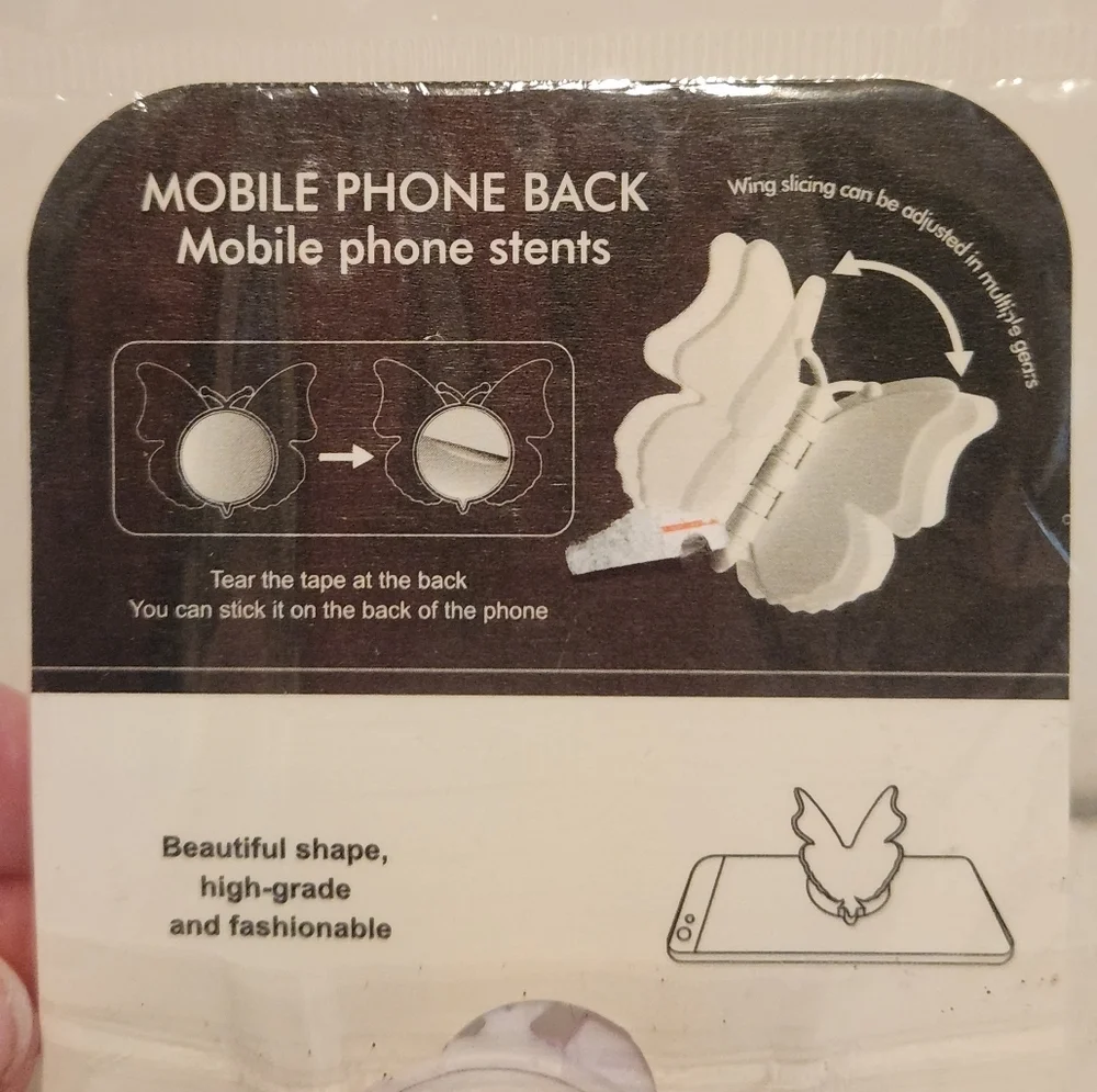 Brand New 2” Purple Butterfly Mobile Phone Back